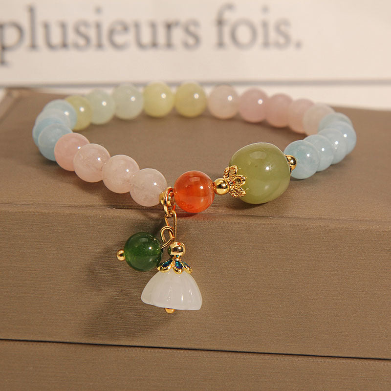 Lotus · Rainbow Morganite Bracelet