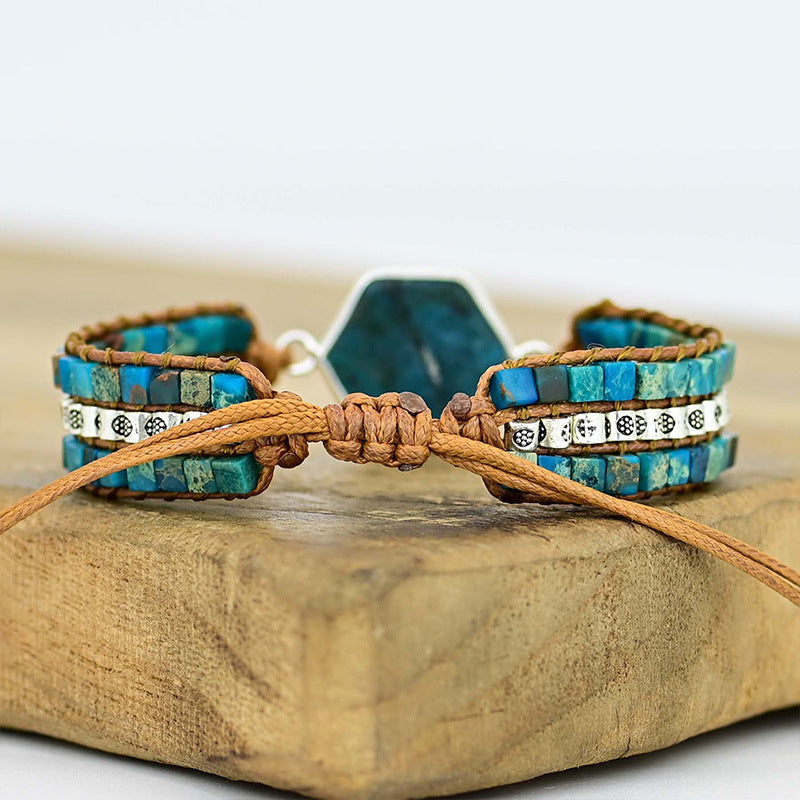 Pulsera Hexagonal de Labradorita
