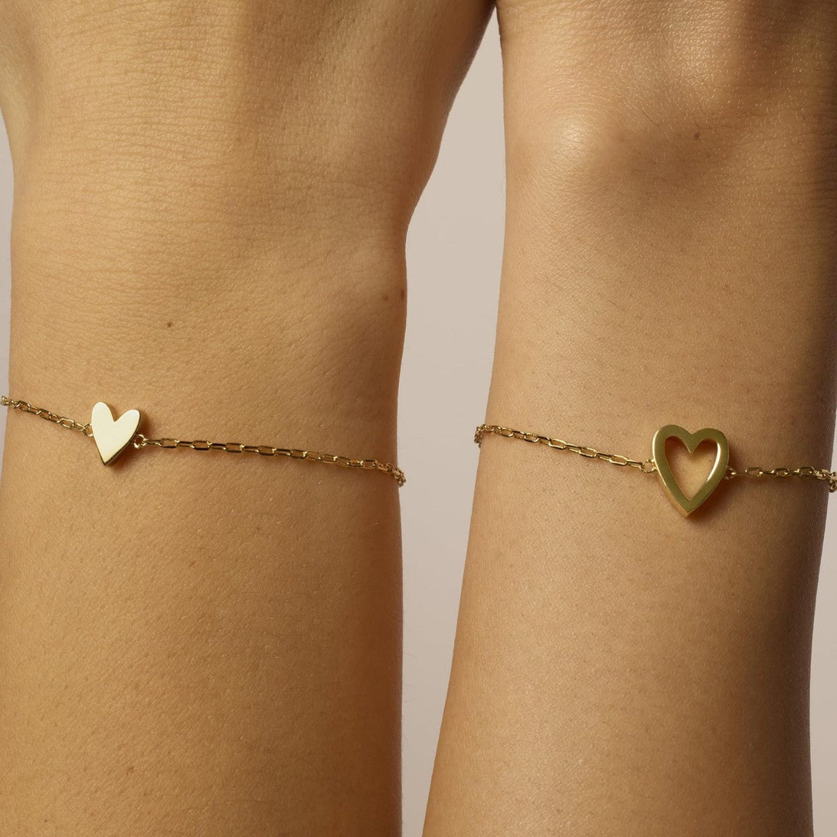 Couple heart bracelet