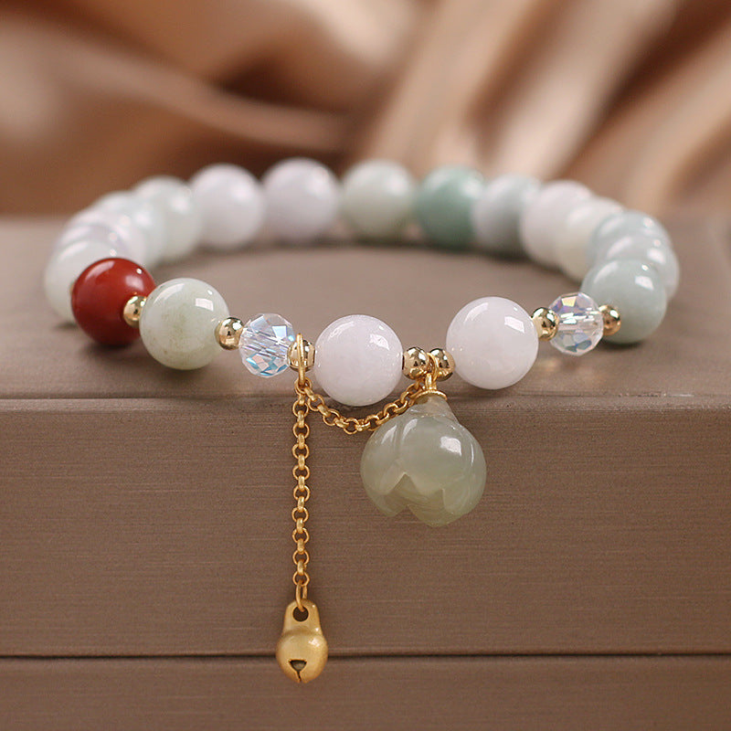 Lotus · Emerald Jade stone Bracelet