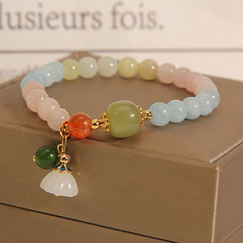 Lotus · Rainbow Morganite Bracelet