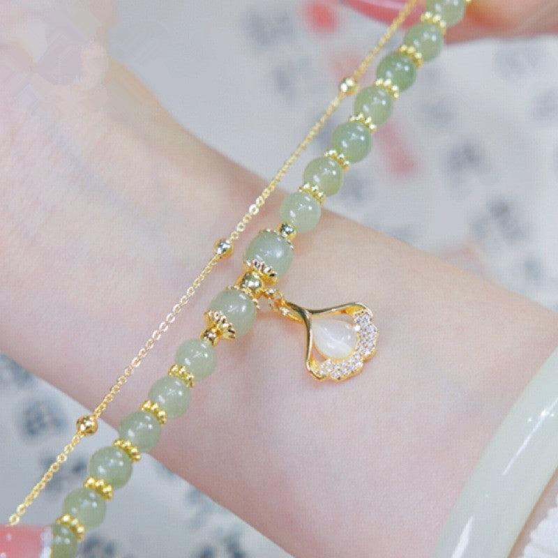 Happiness · Emerald Jade Stone Bracelet