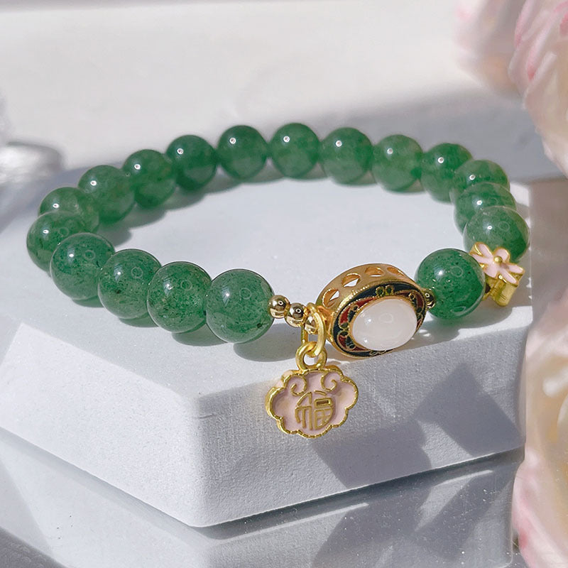 Good Luck · Strawberry Crystal Bracelet