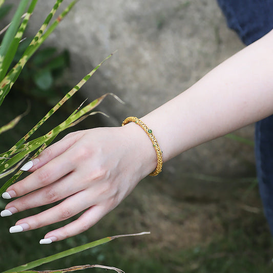 Faith · Emerald Jade stone bracelet
