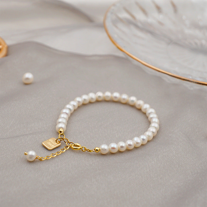 Good Luck Tag · Natural Freshwater Pearl Bracelet