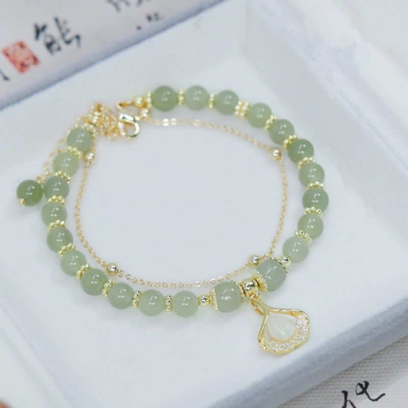 Happiness · Emerald Jade Stone Bracelet