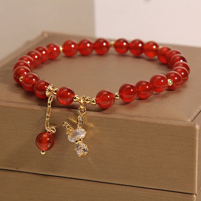 Bunny · Red Agate Bracelet