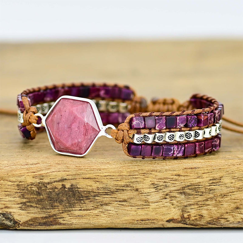 Pulsera Hexagonal de Labradorita