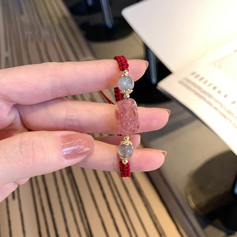 Pulsera de Pi Yao con Turmalina y Piedra Luna