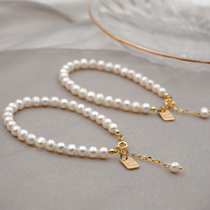 Good Luck Tag · Natural Freshwater Pearl Bracelet