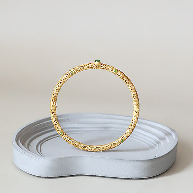Pulsera de piedra Jade Esmeralda · Fe