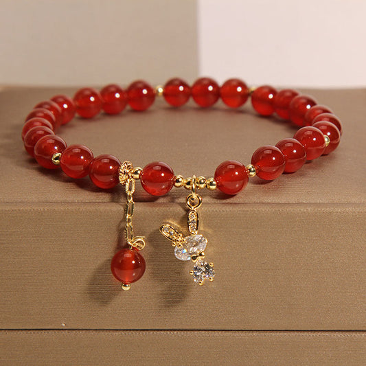 Bunny · Red Agate Bracelet