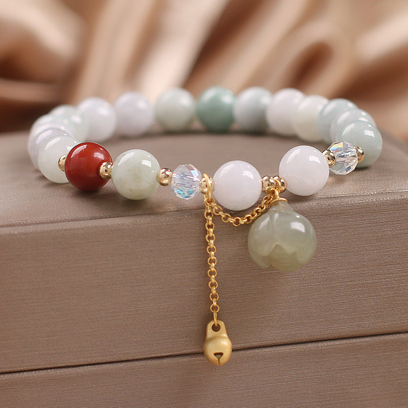 Lotus · Emerald Jade stone Bracelet