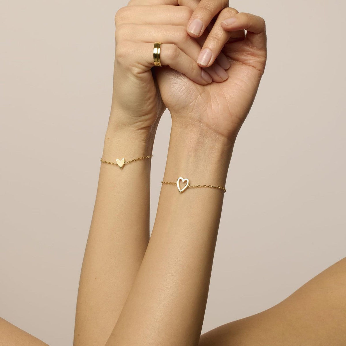 Couple heart bracelet