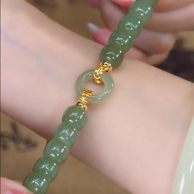 Bless · Emerald Jade stone bracelet