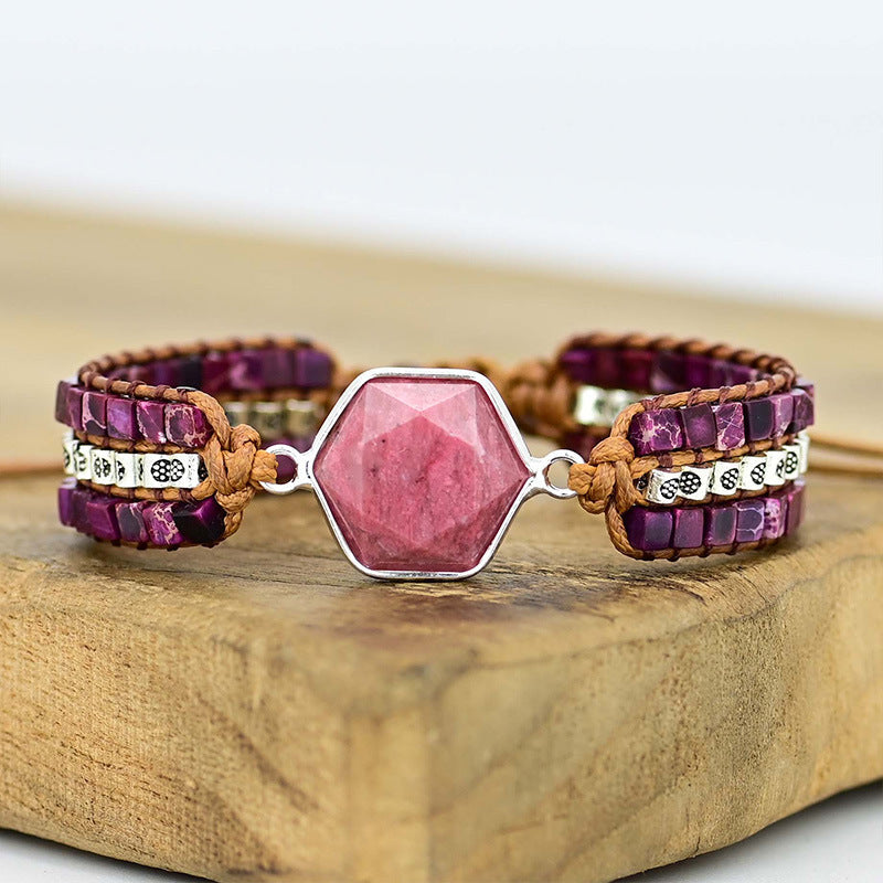 Pulsera Hexagonal de Labradorita