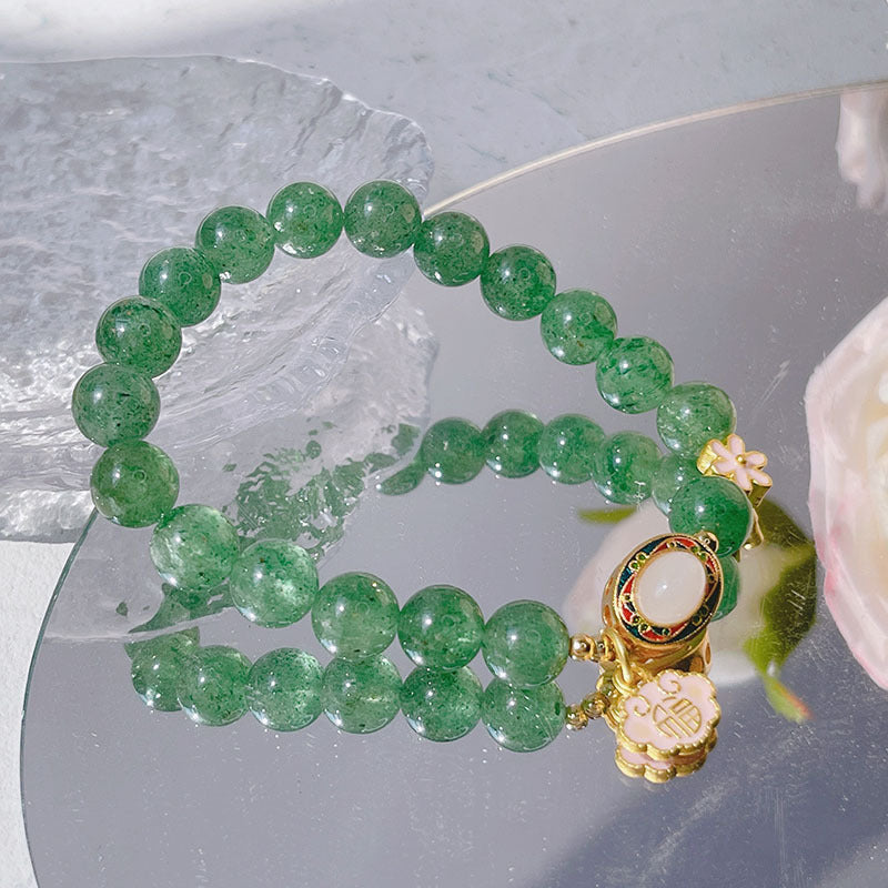 Good Luck · Strawberry Crystal Bracelet