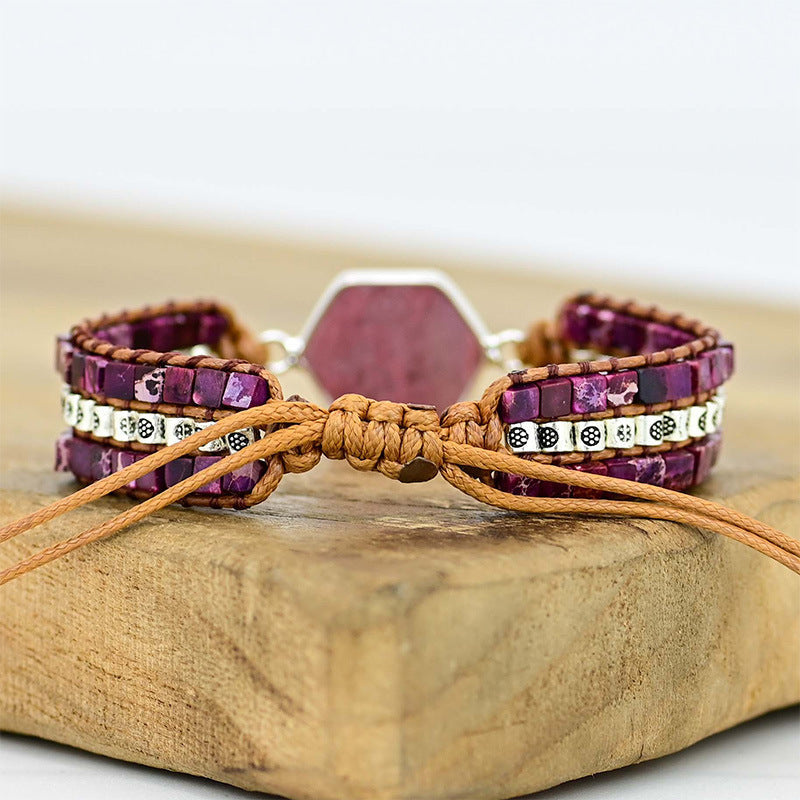 Pulsera Hexagonal de Labradorita