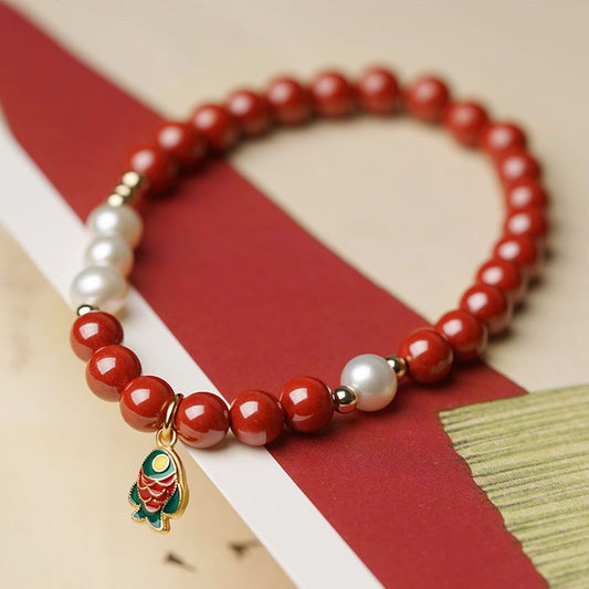 Carp · Pearl & Agate Bracelet