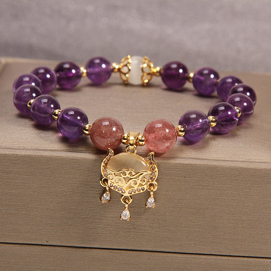 Crown · Amethyst Jade Bracelet