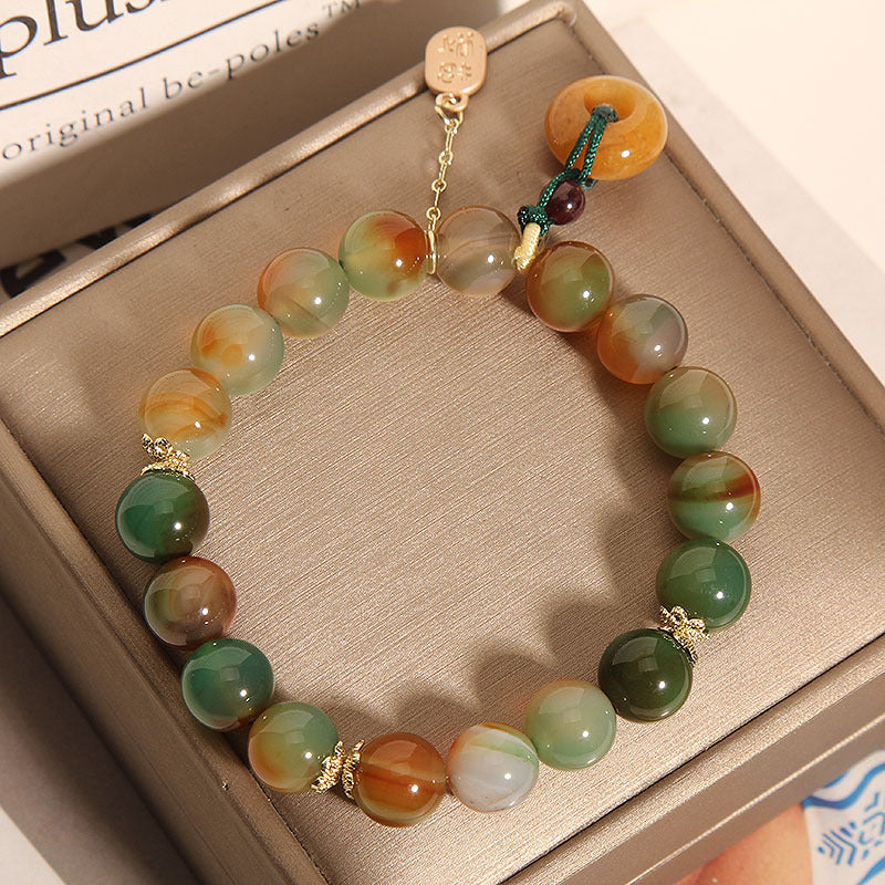 Safety clasp · Natural colorful agate bracelet
