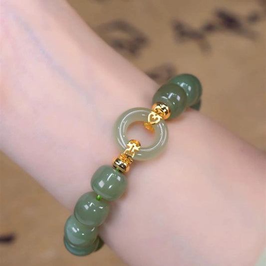 Bless · Emerald Jade stone bracelet
