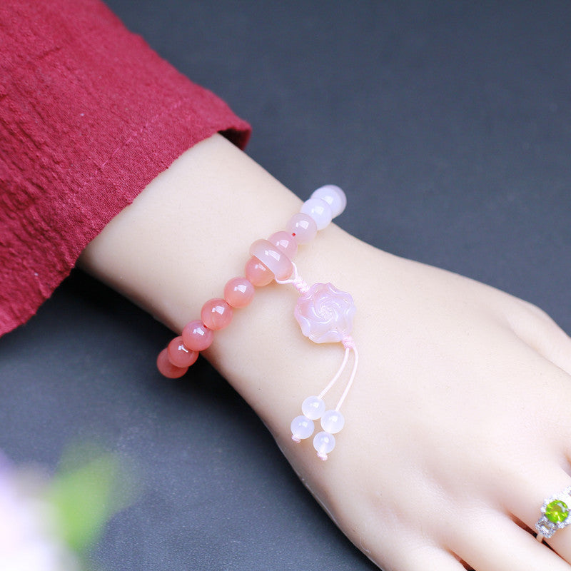 Rose · Natural Southern Red Agate Bracelet