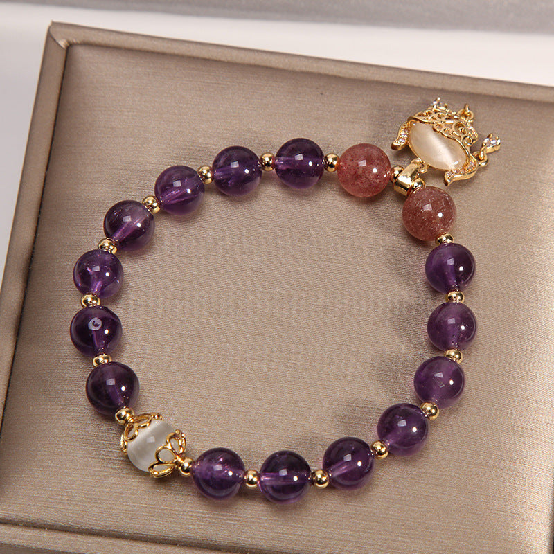 Crown · Amethyst Jade Bracelet