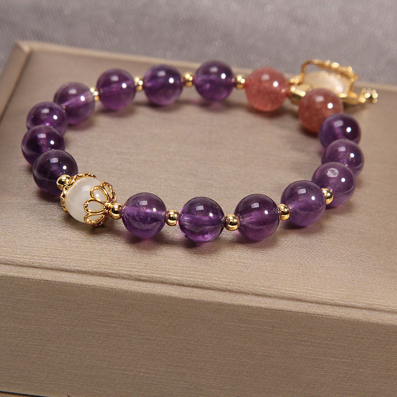 Crown · Amethyst Jade Bracelet