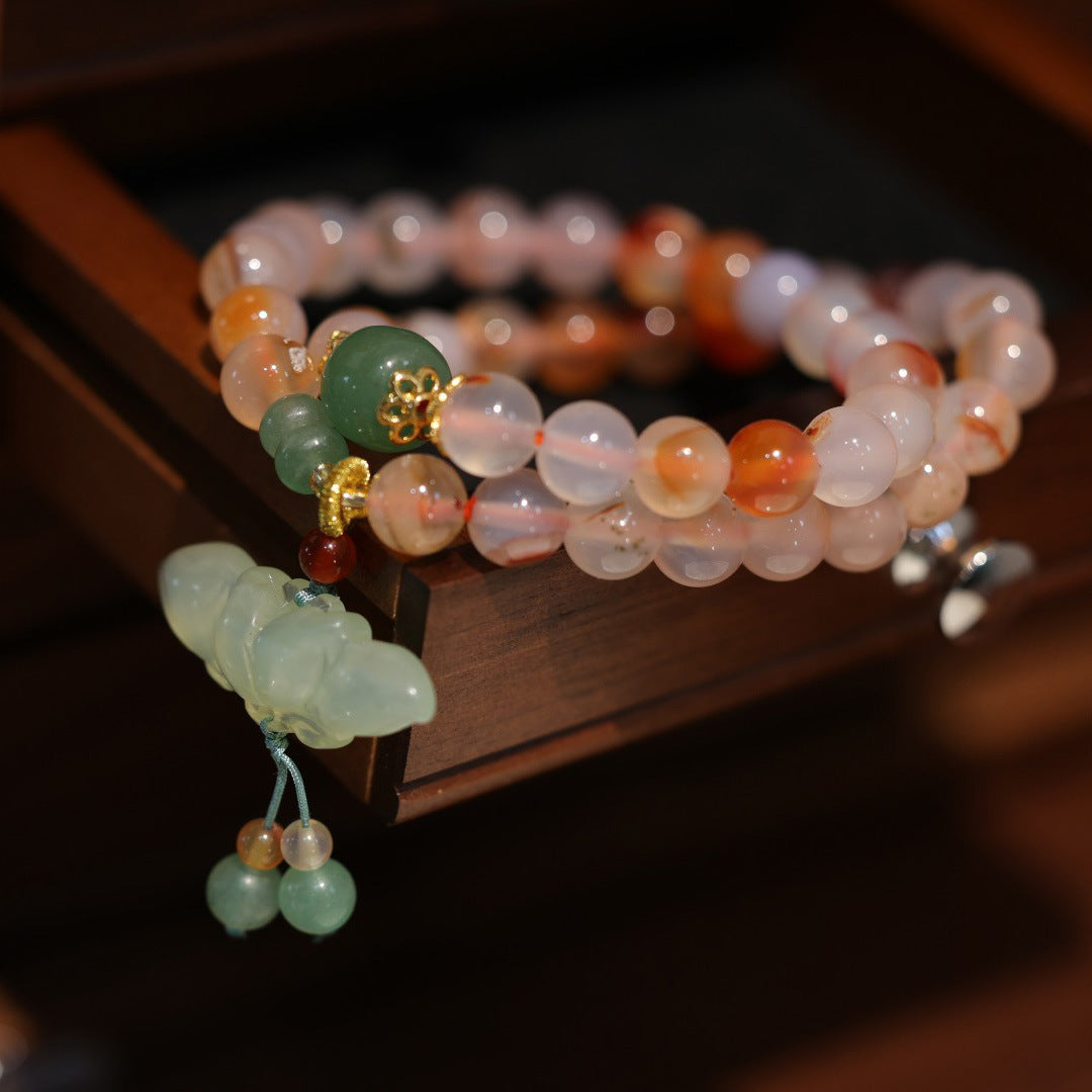Pods · Double Circle Agate Bead Bracelet
