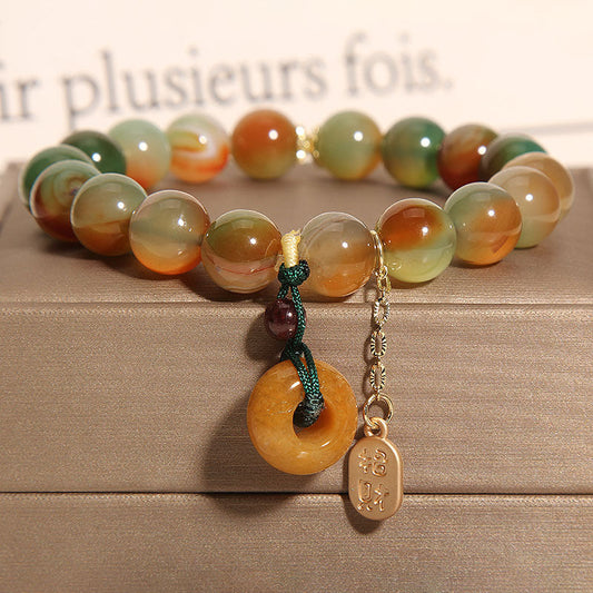 Safety clasp · Natural colorful agate bracelet