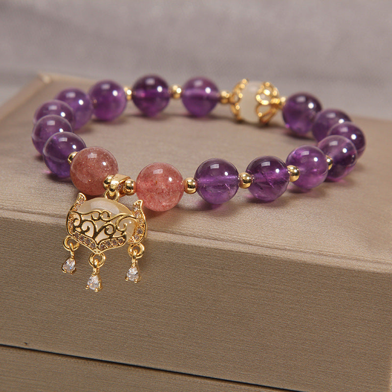 Crown · Amethyst Jade Bracelet