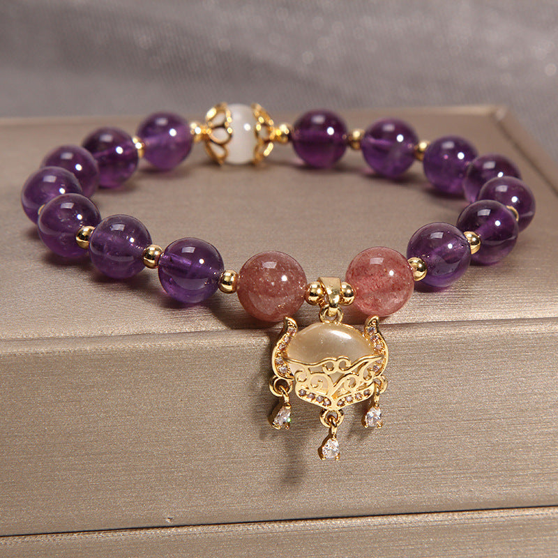 Crown · Amethyst Jade Bracelet