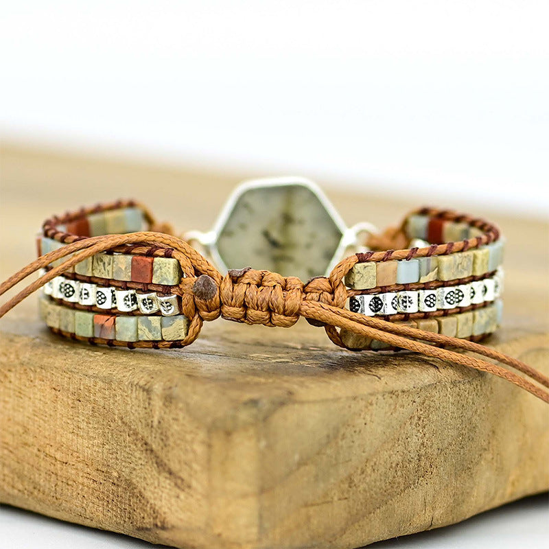 Pulsera Hexagonal de Labradorita