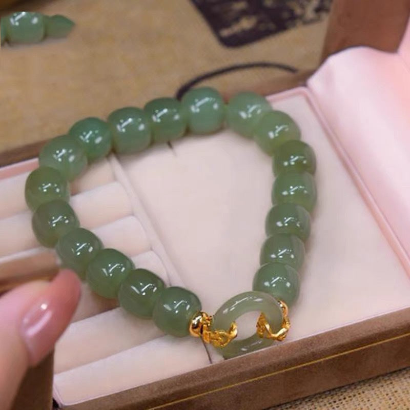 Bless · Emerald Jade stone bracelet