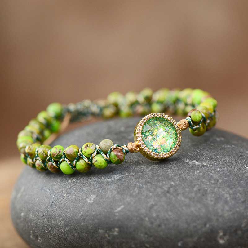 Pulsera de ópalo y jaspe