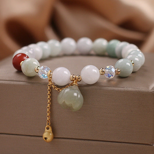 Lotus · Emerald Jade stone Bracelet