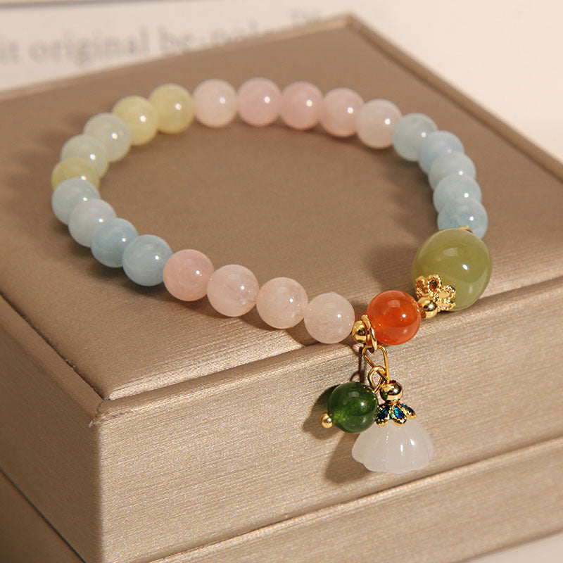 Lotus · Rainbow Morganite Bracelet