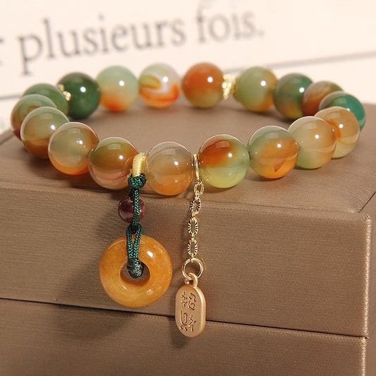 Safety clasp · Natural colorful agate bracelet