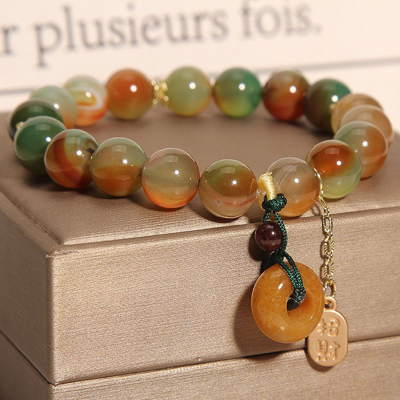 Safety clasp · Natural colorful agate bracelet