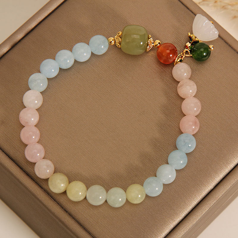 Lotus · Rainbow Morganite Bracelet