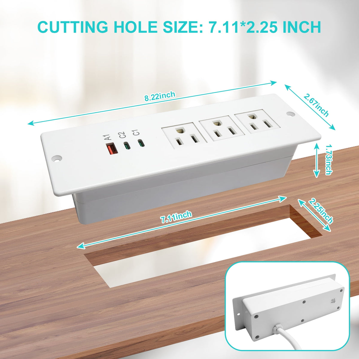 Flush Mount Desk Power Outlets